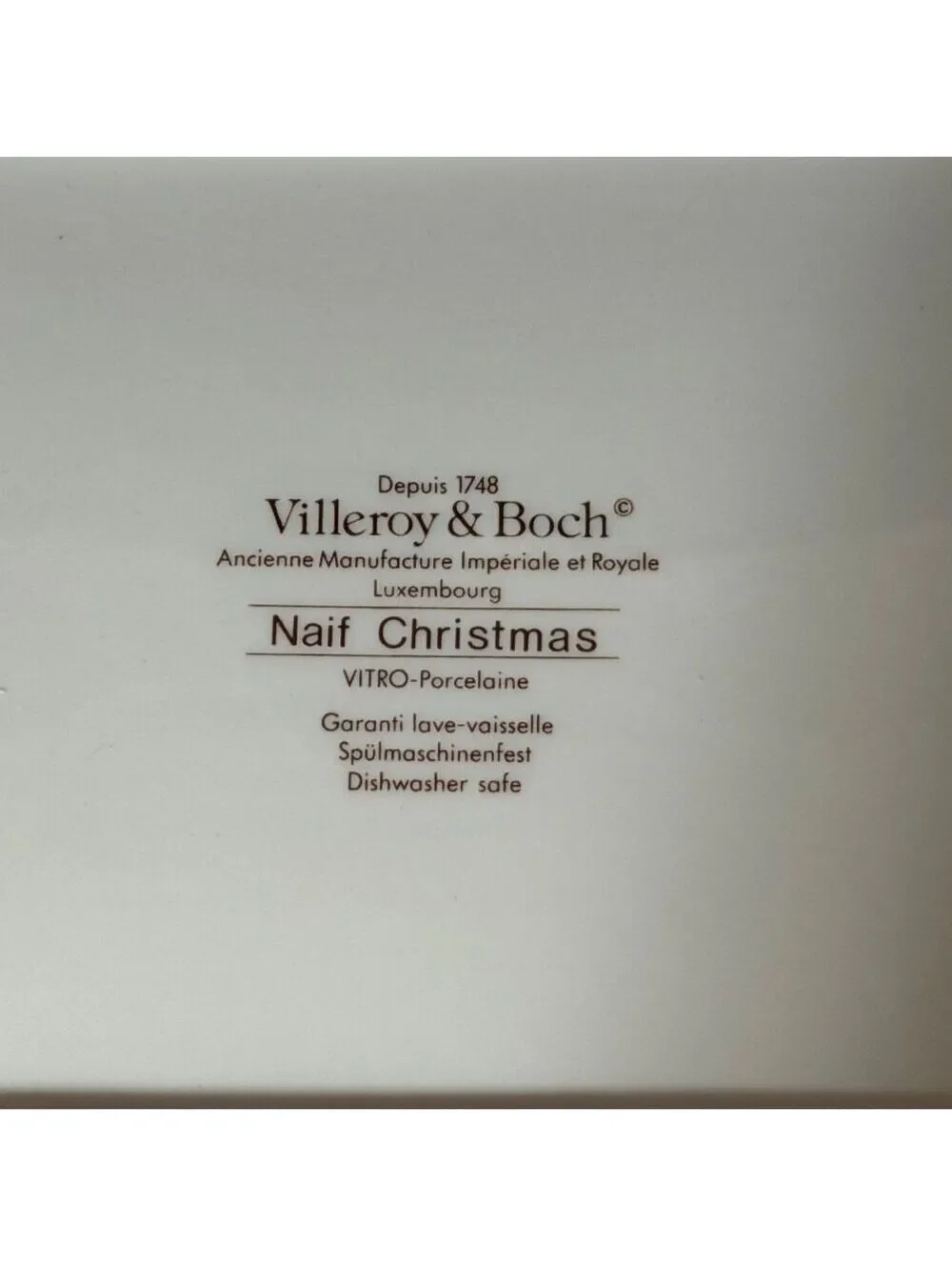 Large Vintage Villeroy & Boch Naif Christmas Laplau Winter Village Tray 13 Inch